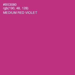 #BE3080 - Medium Red Violet Color Image